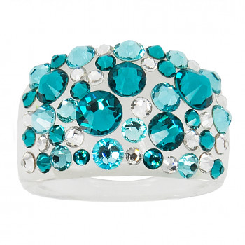 Prsten BUBBLE 50mm BLUE ZIRCON