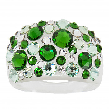 Ring BUBBLE 50 FERN GREEN Swarovski Crystals