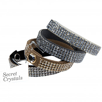 dazzleCRYSTALS náramek BLACK & BLACK JET HEMATITE - délku přizpůsobíme Vaší objednávce