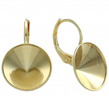 Leverback Earrings DENTELLE 13mm (ss55) Gold Plated