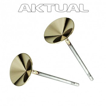 Earposts RIVOLI 10mm Gold Plated Au24kt