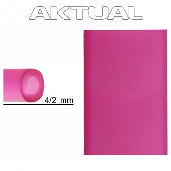 Dutinka RUBBER 4/2mm FUCHSIA