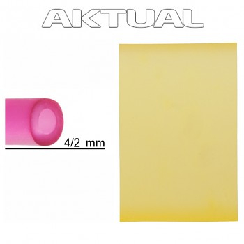 Dutinka RUBBER 4/2mm LIGHT TOPAZ