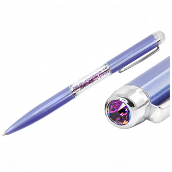 Ball PEN PURPLE AMETHYST Swarovski Crystals