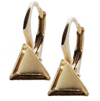 Leverback Earrings CUBE 8mm, Ag925+Au, 0.66g