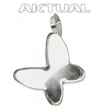 Pendant BUTTERFLY D2Y 12mm Rhodium Plated