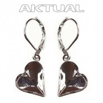 Leverback Earrings with loop for dangling SWEET HEART 13mm Gold Plated (1x 4810 + 1x 4809)