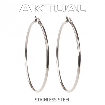 Earrings HOOPS 30mm SHINY Stainless Steel