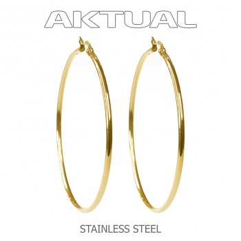 Earrings HOOPS 40mm GOLD Stainless Steel