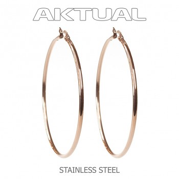 Earrings HOOPS 40mm ROSE GOLD Stainless Steel