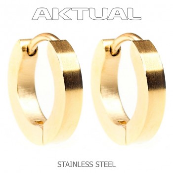 Earrings Hoop 13/2.5mm GOLD Stainless Steel