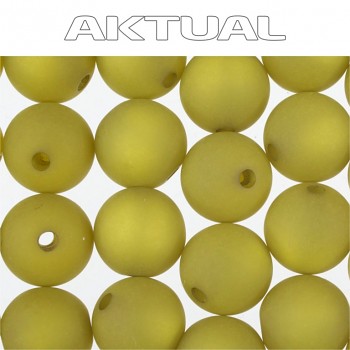 Korálek VELVET bead 14mm OLIVINE