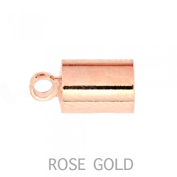 Koncovka  3mm s očkem ROSE GOLD