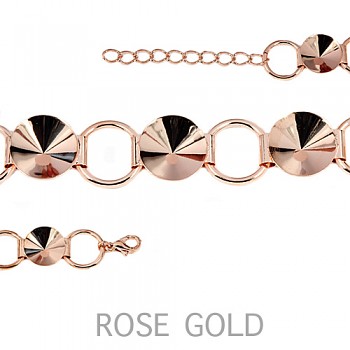 Bracelet RIVOLI 7 x12mm Lobster Clasp ROSE GOLD