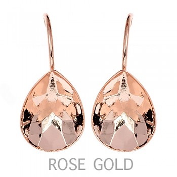 Leverback Earrings PEAR 14mm ROSE GOLD