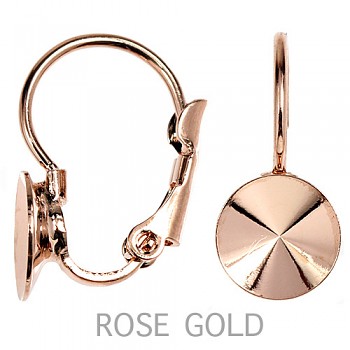 Leverback Earrings RIVOLI  8mm ROSE GOLD