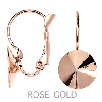 Náušnice klapka RIVOLI 10mm ROSE GOLD