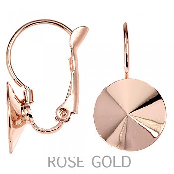 Náušnice klapka RIVOLI 12mm ROSE GOLD