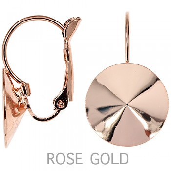 Leverback Earrings RIVOLI 14mm ROSE GOLD