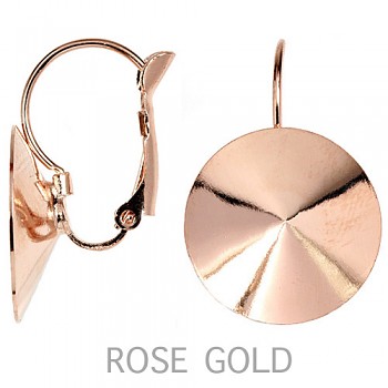 Leverback Earrings RIVOLI 16mm ROSE GOLD