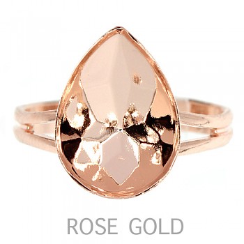 Ring PEAR 14mm ROSE GOLD Plated