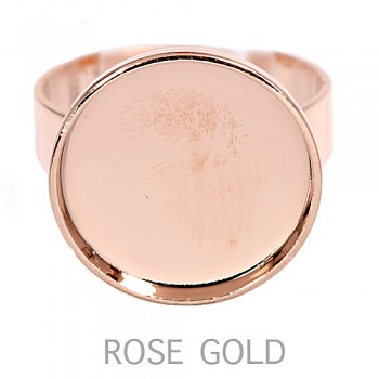 Prsten ROCKS kruh 15mm ROSE GOLD