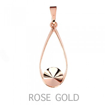 Přívěsek JBC KAPKA RIVOLI 8mm ROSE GOLD