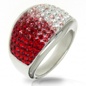 Ring GRADATION 53 RED Swarovski