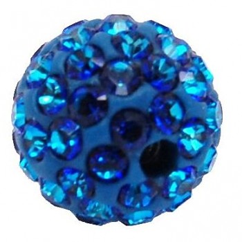 sparkly BEAD  6mm BERMUDA BLUE
