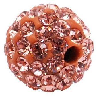 sparkly BEAD  8mm/1 LIGHT PEACH