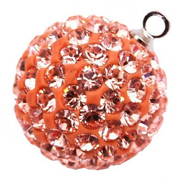 sparkly BALL pendant Pe12 LIGHT PEACH