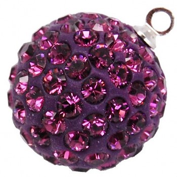 sparkly BALL pendant Pe14 AMETHYST