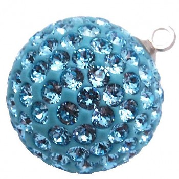 sparkly BALL pendant Pe14 AQUAMARINE