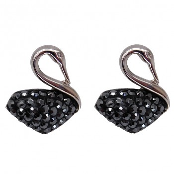 sparkly SWAN PU16 JET HEMATITE ocel