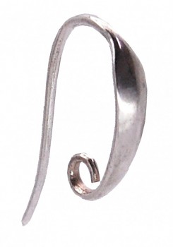 Náuš.háček 14mm, 0.25g ELEGANTNÍ, Rhodium