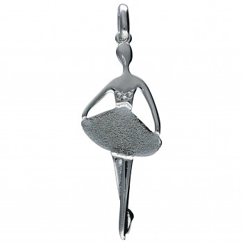 Pendant Dancer 50mm Rhodium Plated