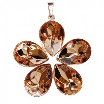 Pendant PEAR FLOWER 5x14mm ROSE GOLD Plated