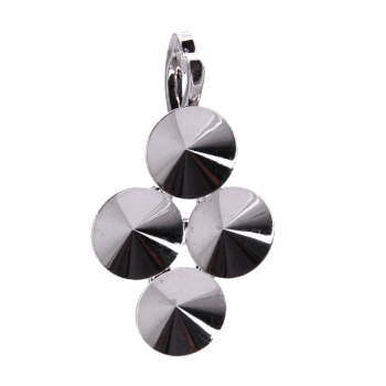 Pendant Rivoli 4x 8mm Rhodium Plated